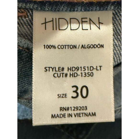 Hidden Jeans Womens Size 30 Light Wash Distressed Carpenter Cro - Picture 12 of 13